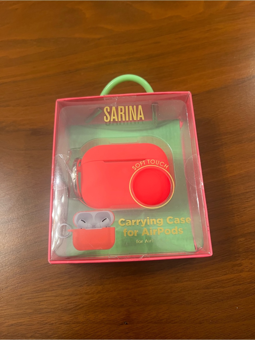 Sarina Soft Touch Carrying Case for AirPods Pro - Neon Pink / Coral (NIB)
